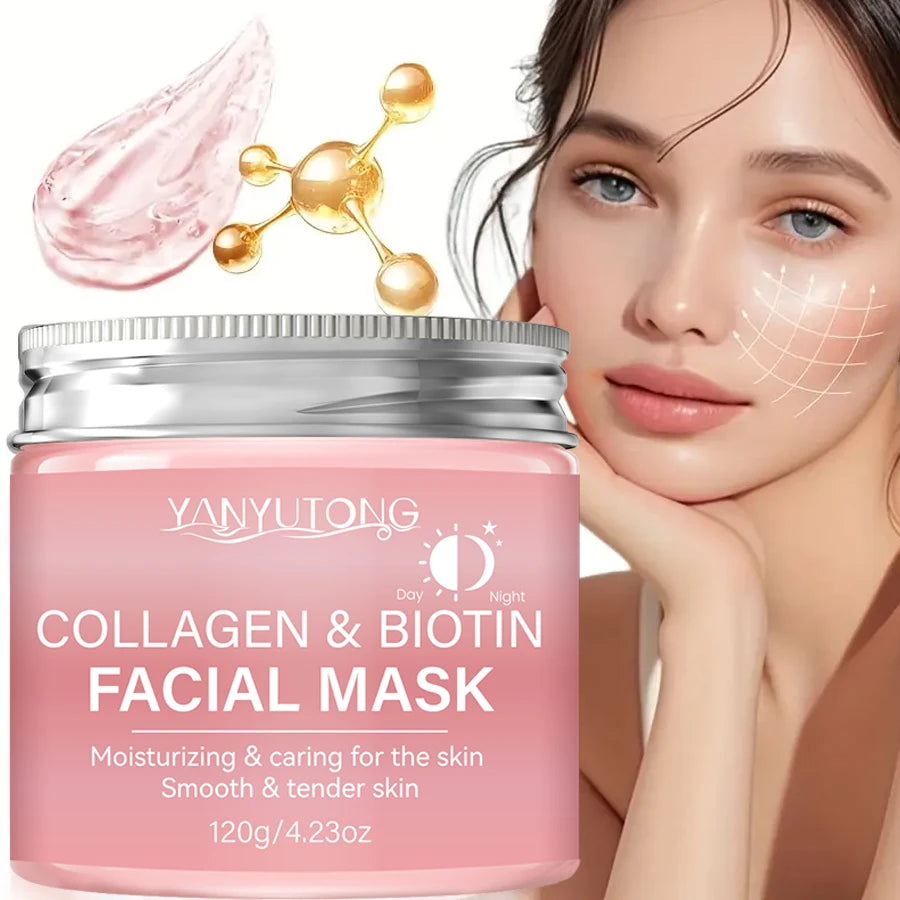 Biotin & Collagen Peel Mask – Day & Night Deep Hydration Cream Wrap