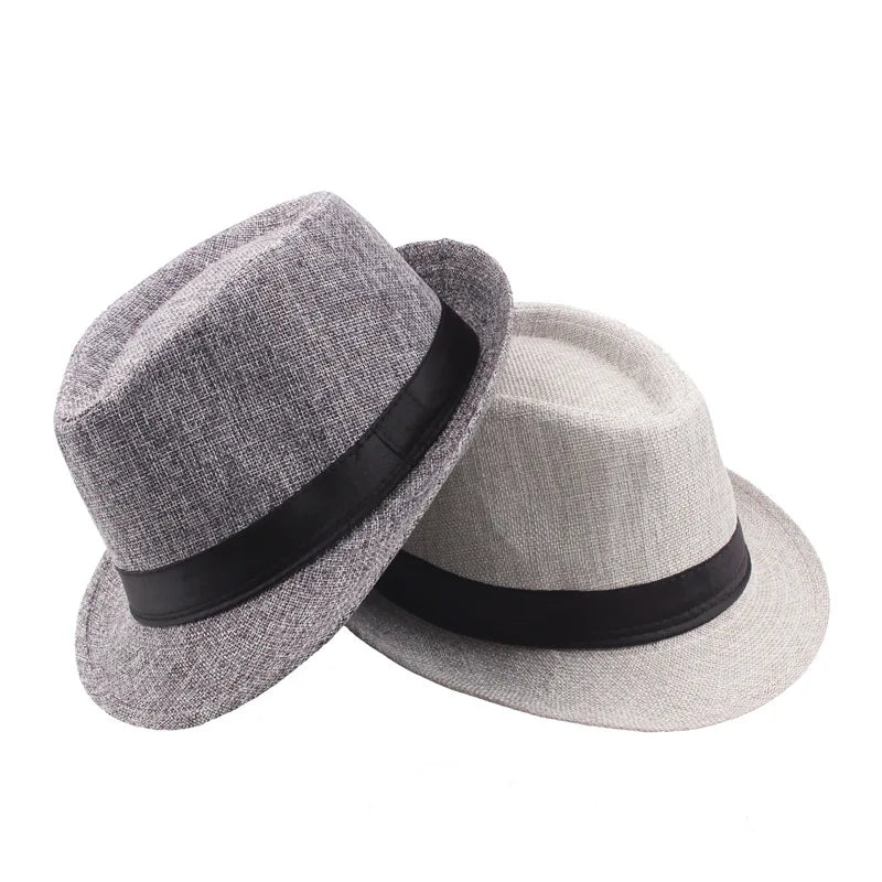 Wide Brim Straw Fedora Hat
