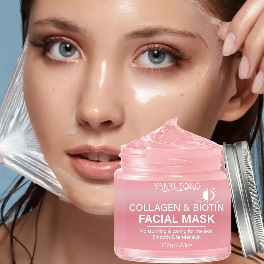 Biotin & Collagen Peel Mask – Day & Night Deep Hydration Cream Wrap