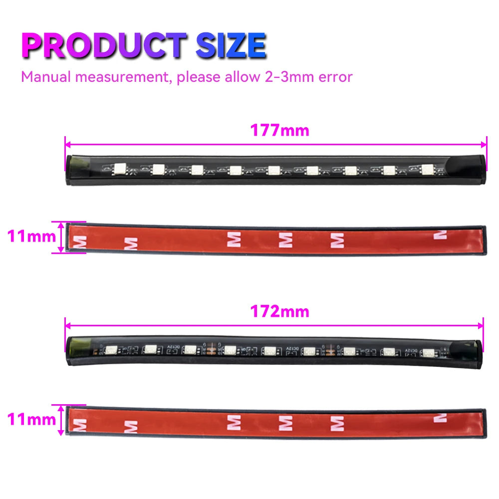 RGB LED Car Interior Ambient Lights – 48/72‑LED Footwell Kit with App & Remote Control