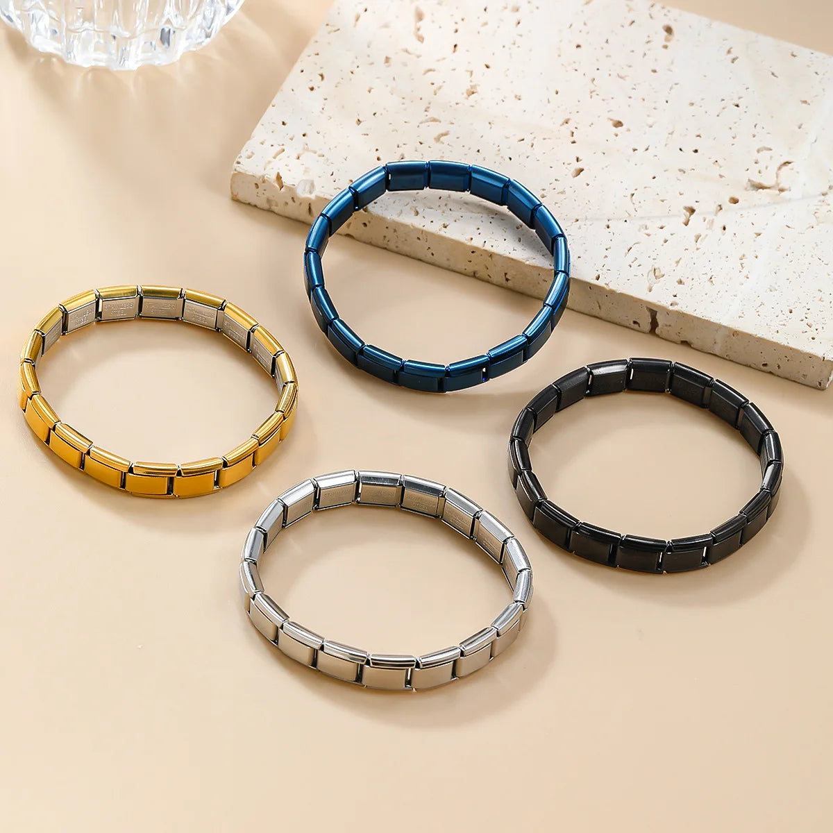 Trendy Square Italy Stainless Steel Bracelets