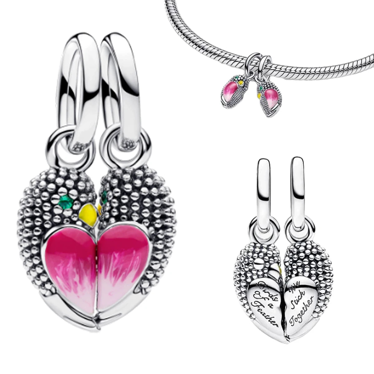 925 Silver Four‑Leaf Clover Charm Bead