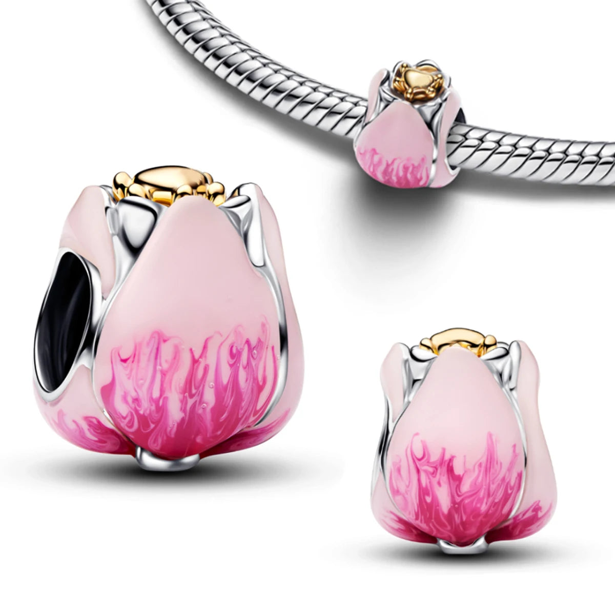 925 Silver Four‑Leaf Clover Charm Bead