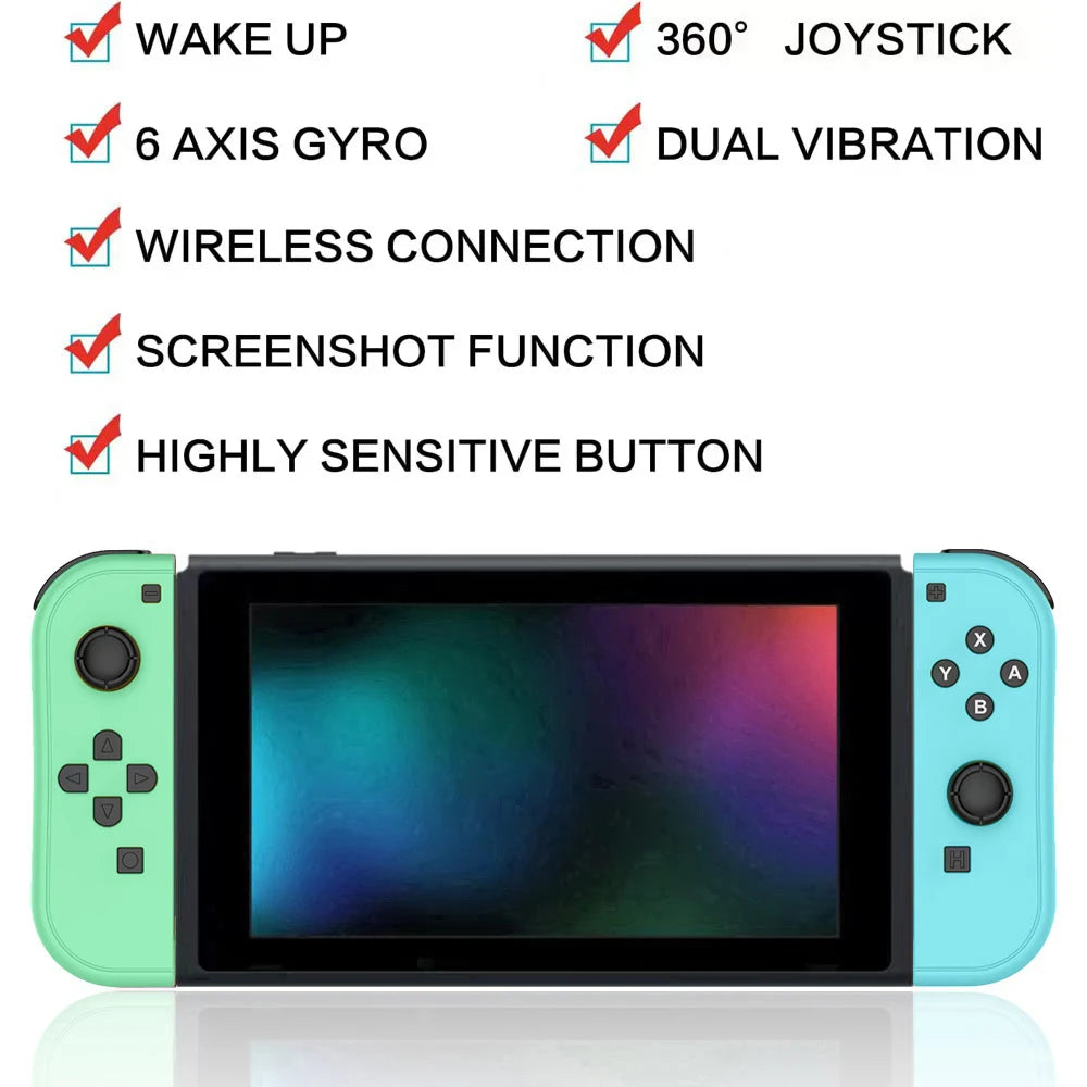 Wireless Joy‑Con Gamepad for Switch/OLED/Lite – Bluetooth Controller with Vibration & Wake Function