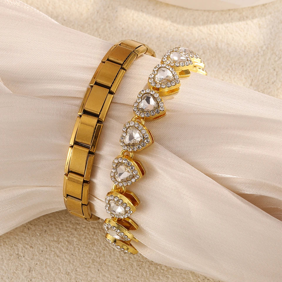 Trendy Square Italy Stainless Steel Bracelets