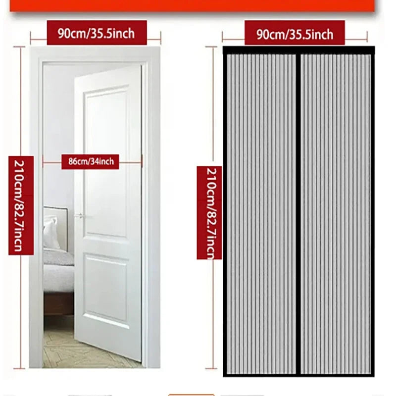 Magnetic Window Mosquito Screen – Breathable Gauze Curtain with Auto‑Close