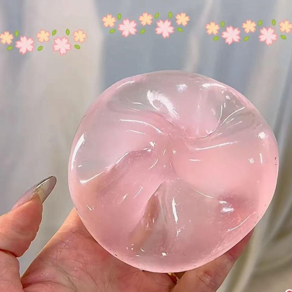 Slow‑Rise Squishy Stress Ball – Transparent Sensory Squeeze Toy