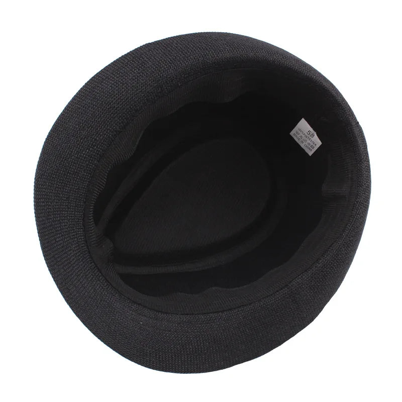 Wide Brim Straw Fedora Hat