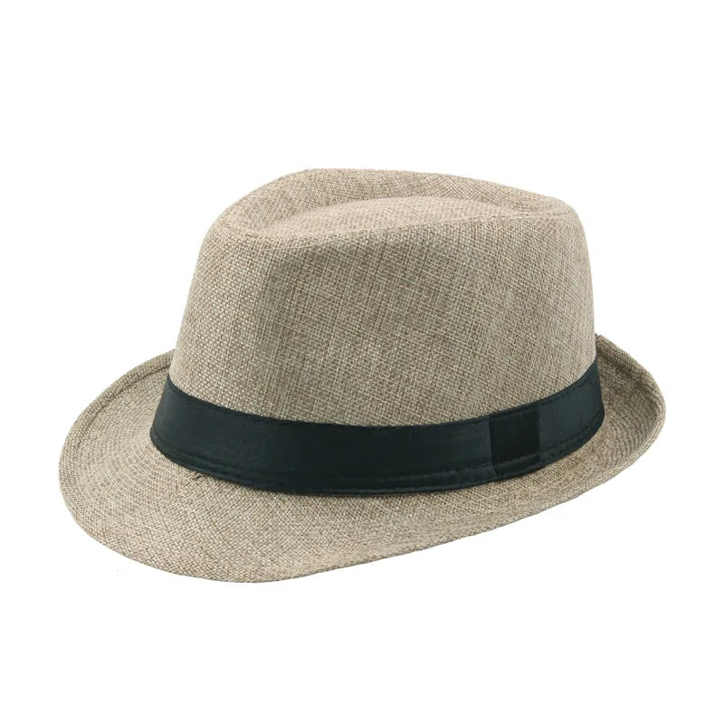 Wide Brim Straw Fedora Hat