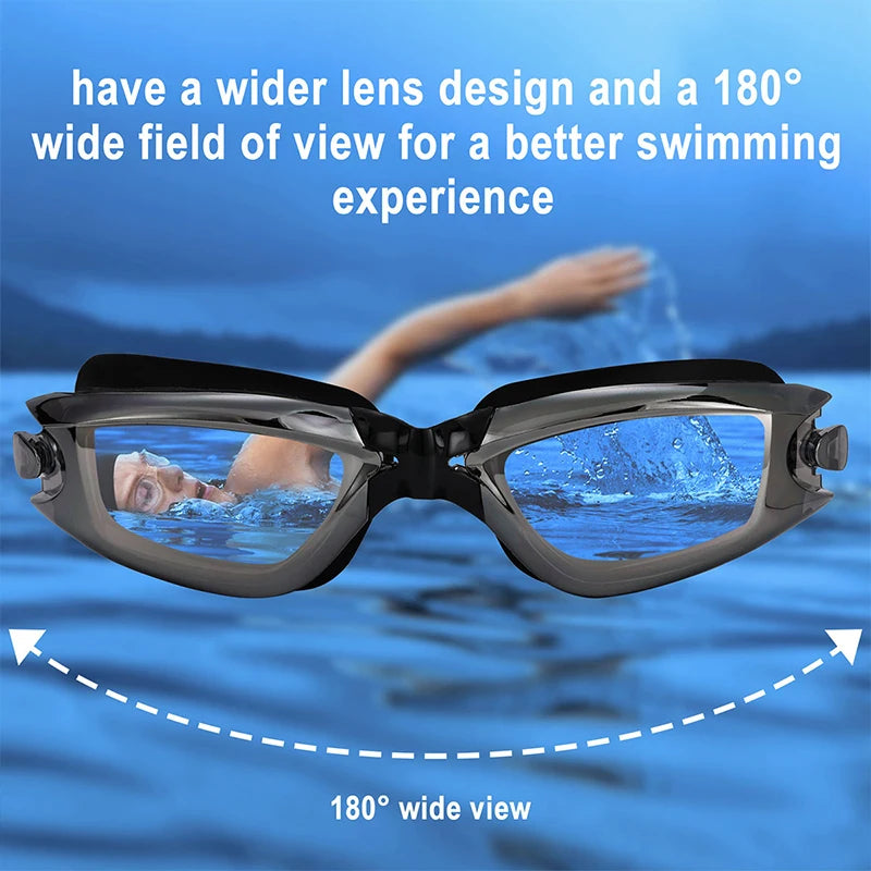 HD Anti‑Fog Silicone Swimming Goggles – Waterproof Unisex Design