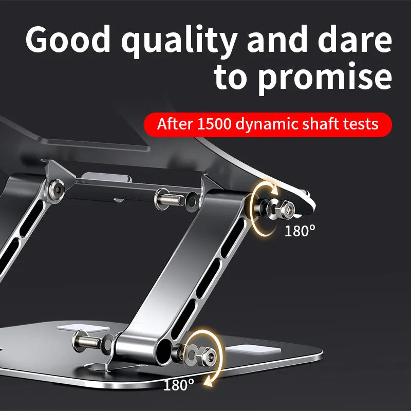 Adjustable Aluminum Laptop & Tablet Stand – Portable Folding Cooling Holder