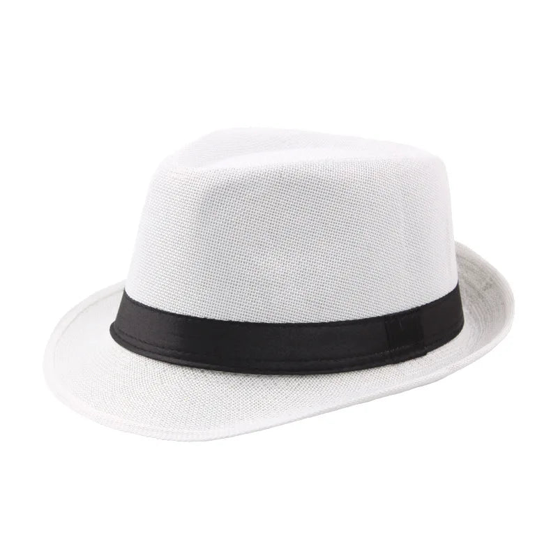 Wide Brim Straw Fedora Hat