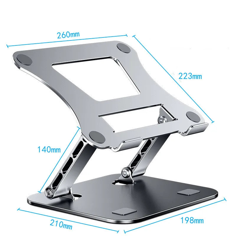 Adjustable Aluminum Laptop & Tablet Stand – Portable Folding Cooling Holder