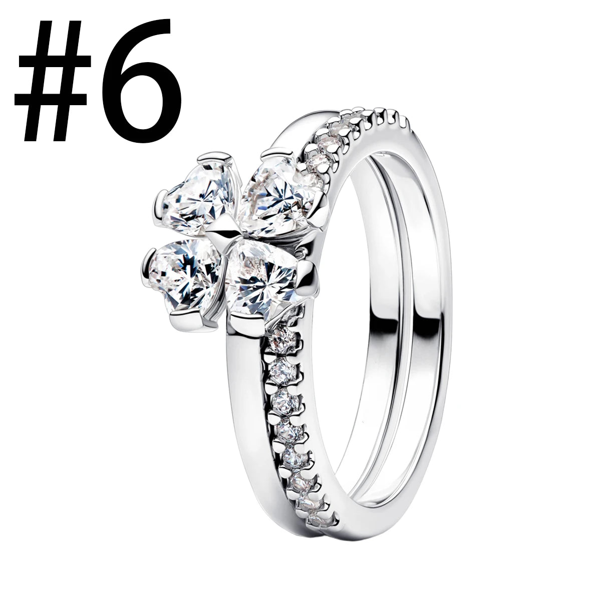 925 Silver Four‑Leaf Clover Charm Bead