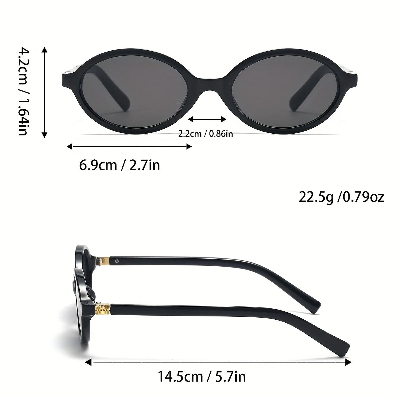 Oval Retro PC Glasses – Unisex Small‑Face Design for Everyday Wear