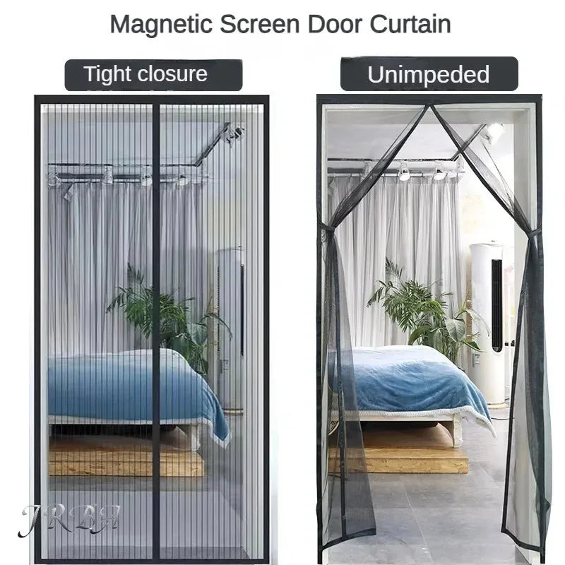 Magnetic Window Mosquito Screen – Breathable Gauze Curtain with Auto‑Close