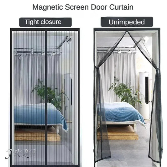 Magnetic Window Mosquito Screen – Breathable Gauze Curtain with Auto‑Close
