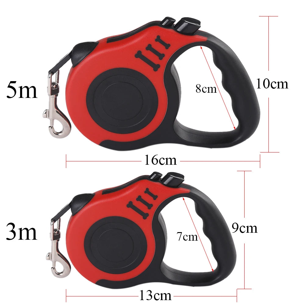 Retractable Nylon Pet Leash – Durable 3m/5m Lead for Small Dogs & Cats