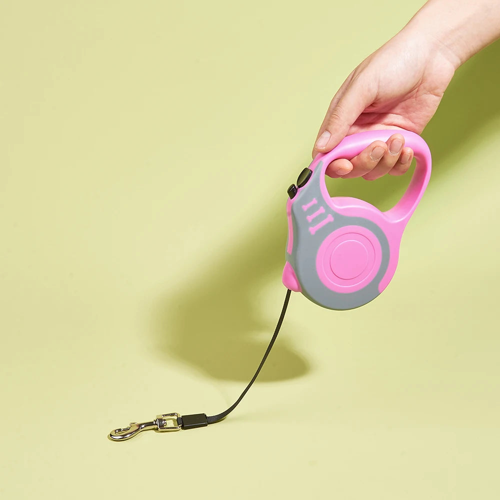 Retractable Nylon Pet Leash – Durable 3m/5m Lead for Small Dogs & Cats