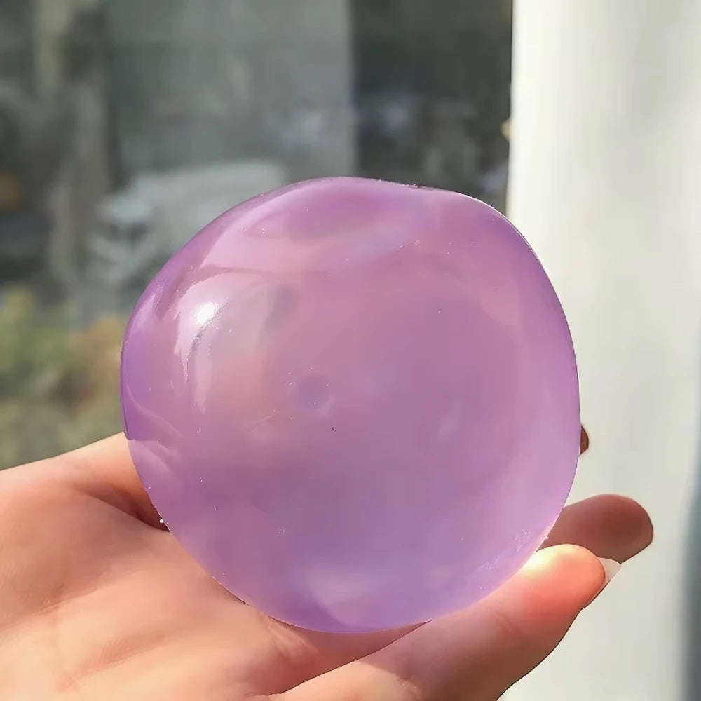 Slow‑Rise Squishy Stress Ball – Transparent Sensory Squeeze Toy