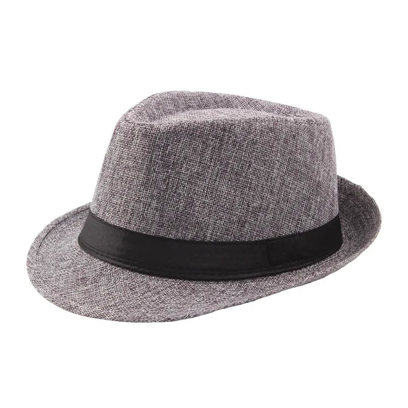 Wide Brim Straw Fedora Hat