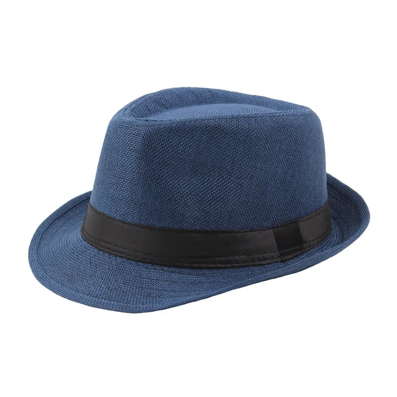 Wide Brim Straw Fedora Hat
