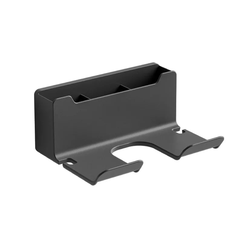 Wall‑Mounted Hair Dryer & Straightener Holder – Bathroom Organizer Shelf
