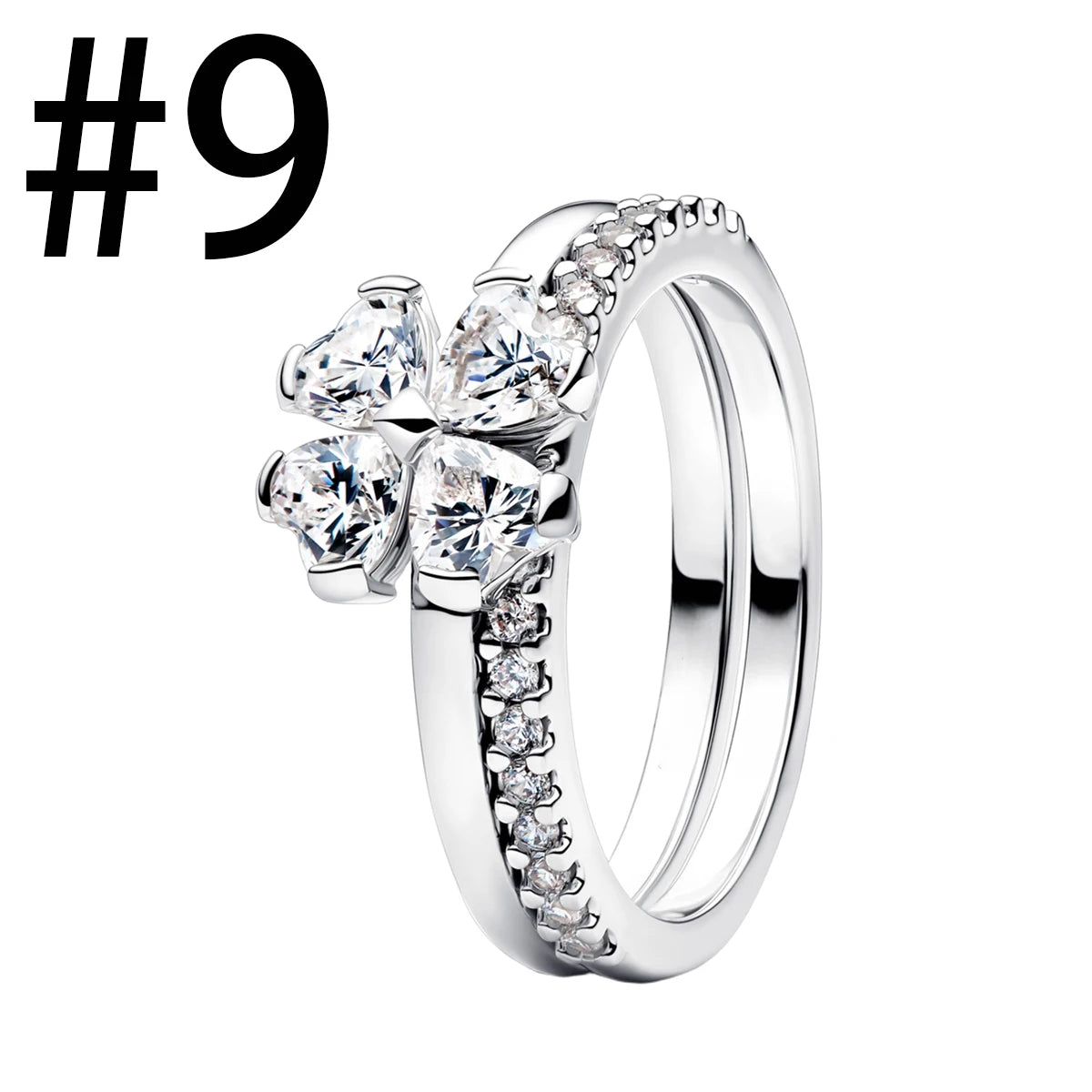 925 Silver Four‑Leaf Clover Charm Bead