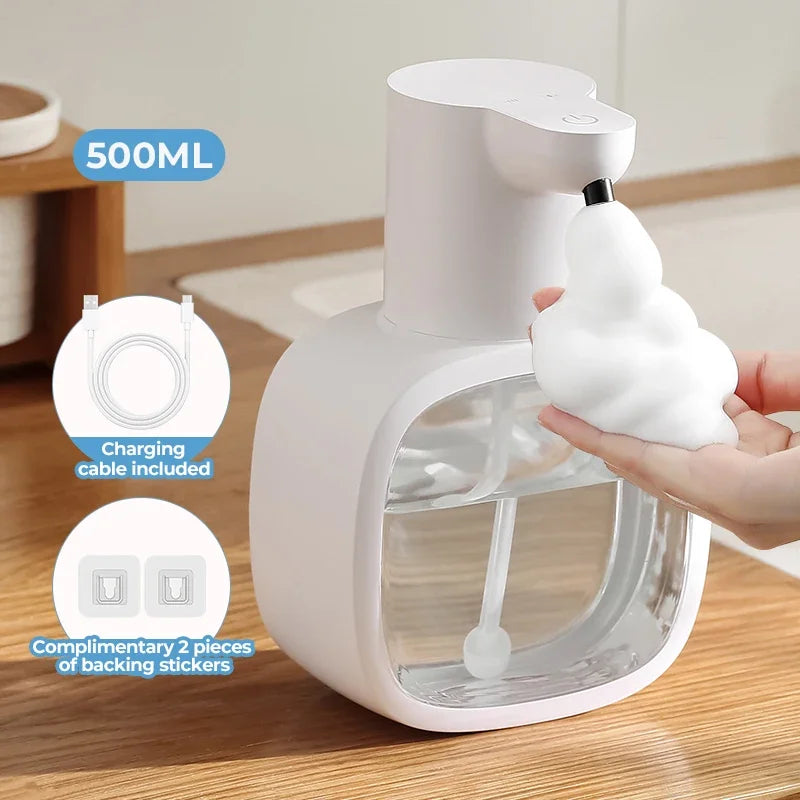 Automatic Foam Soap Dispenser – Wall‑Mounted 500ml Smart Sensor Rechargeable