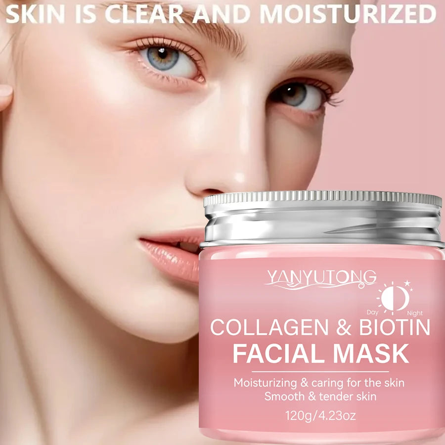 Biotin & Collagen Peel Mask – Day & Night Deep Hydration Cream Wrap