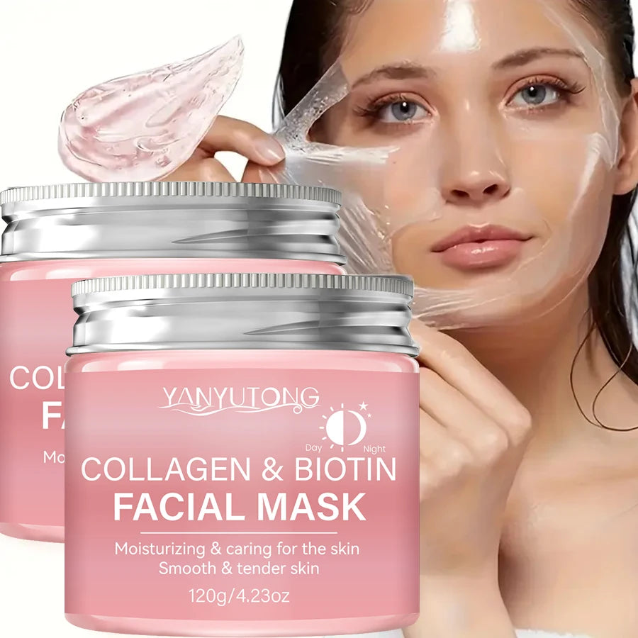 Biotin & Collagen Peel Mask – Day & Night Deep Hydration Cream Wrap