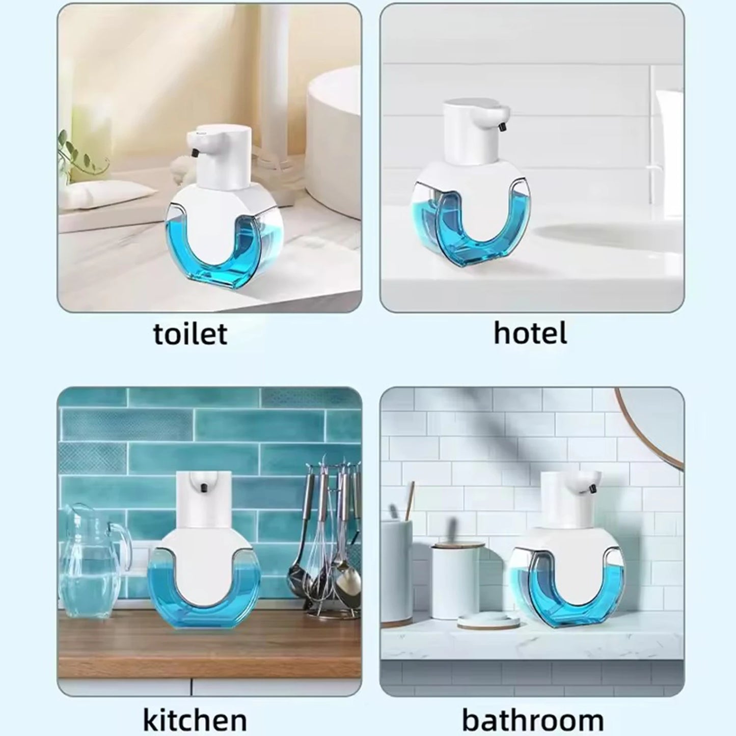 Automatic Foam Soap Dispenser – Wall‑Mounted 500ml Smart Sensor Rechargeable