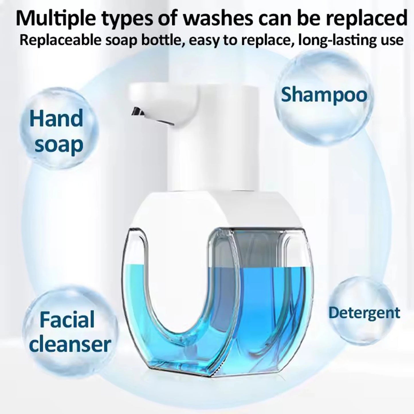 Automatic Foam Soap Dispenser – Wall‑Mounted 500ml Smart Sensor Rechargeable